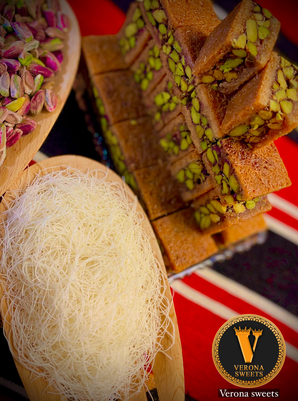 بلورية بالفستق الحلبي  الفاخرة  g500 متوفرة بأحجام  و 1000g - Verona Sweets